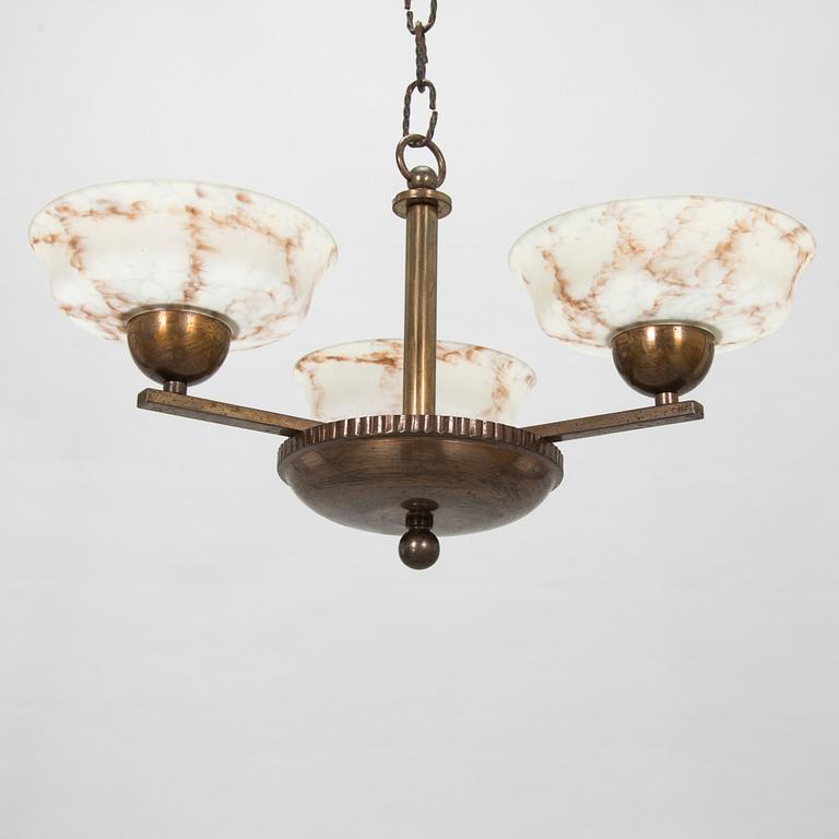 Paavo Tynell, taklampa, modell 1409/3 Taito 1930-tal.