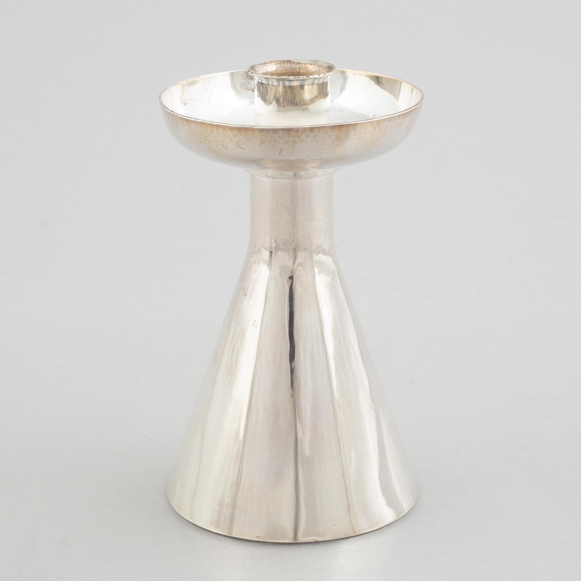 Bengt Liljedahl, a sterling silver candle stick, Stockholm, Sweden, the year 2000.