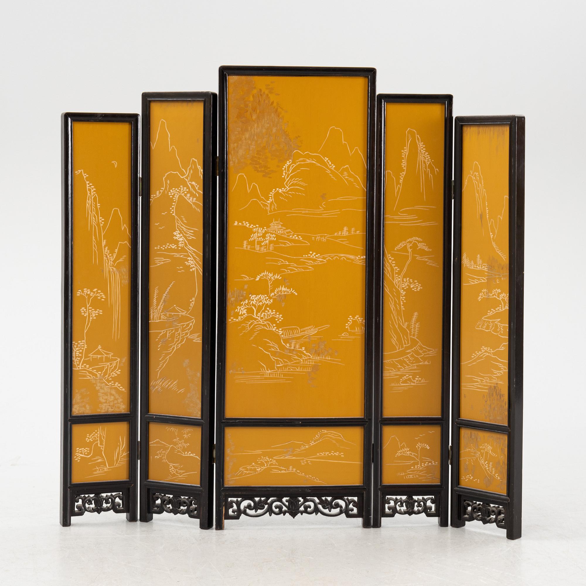 Vikskärm, Kina, 1900-talets mitt.