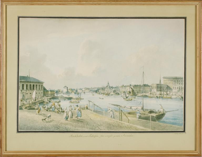 LITOGRAFISKA TRYCK, 4 st, efter J.F Martin, 1900-tal.