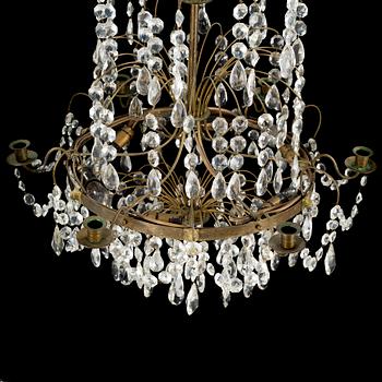 A late Gustavian style chandelier from early 20th century.