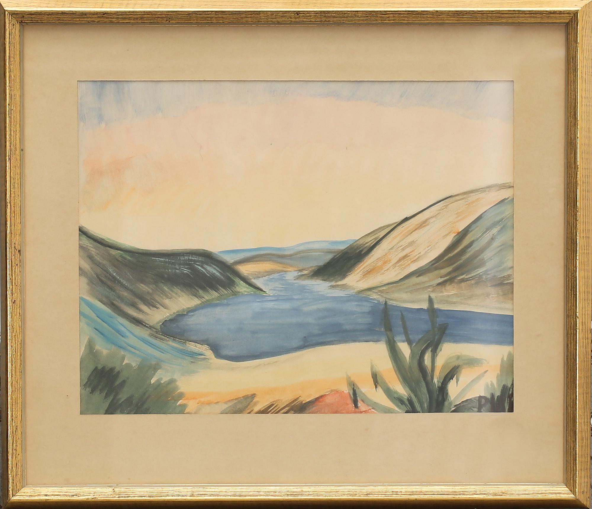 PRIMUS MORTIMER PETTERSSON, akvarell, monogramsignerad.