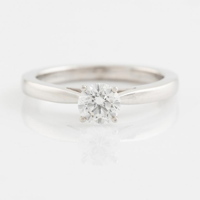 A Patrik af Forselles brilliant cut diamond solitaire ring, ca 0.60 ct.