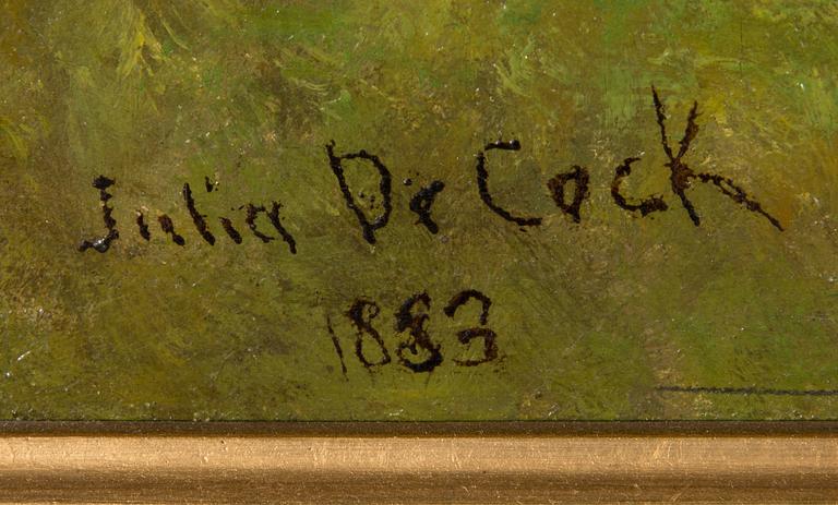 Julia Stigzelius-de Cock, öljy kankaalle, signeerattu ja päivätty 1883.