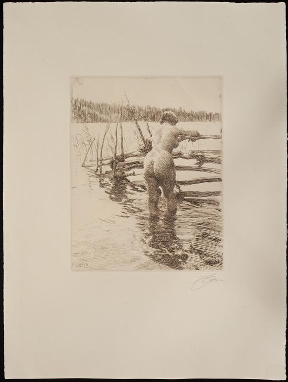 ANDERS ZORN, etsning, signerad.