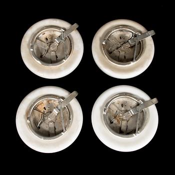 Kattovalaisimia/plafondeja/seinävalaisimia, 4 kpl, malli 80112-15, Idman 1950-luku.