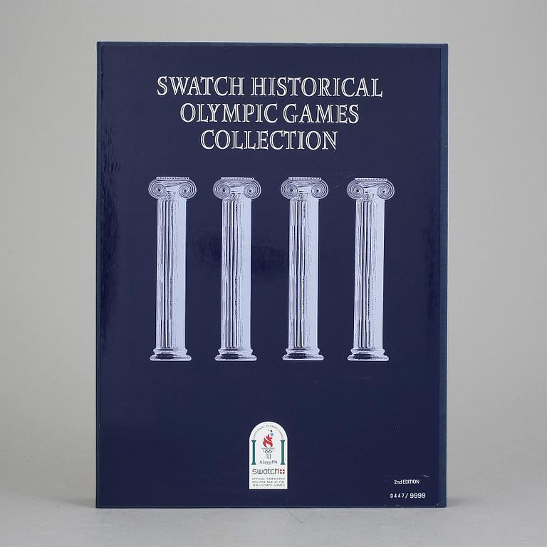 ARMBANDSUR, 9 st, "Swatch Historical Olympic Games Collection", Swatch, 1995.