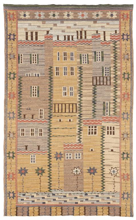 Märta Måås-Fjetterström, draperi, "Perugia", rölakan, ca 247 x 150 cm, signerad MMF.