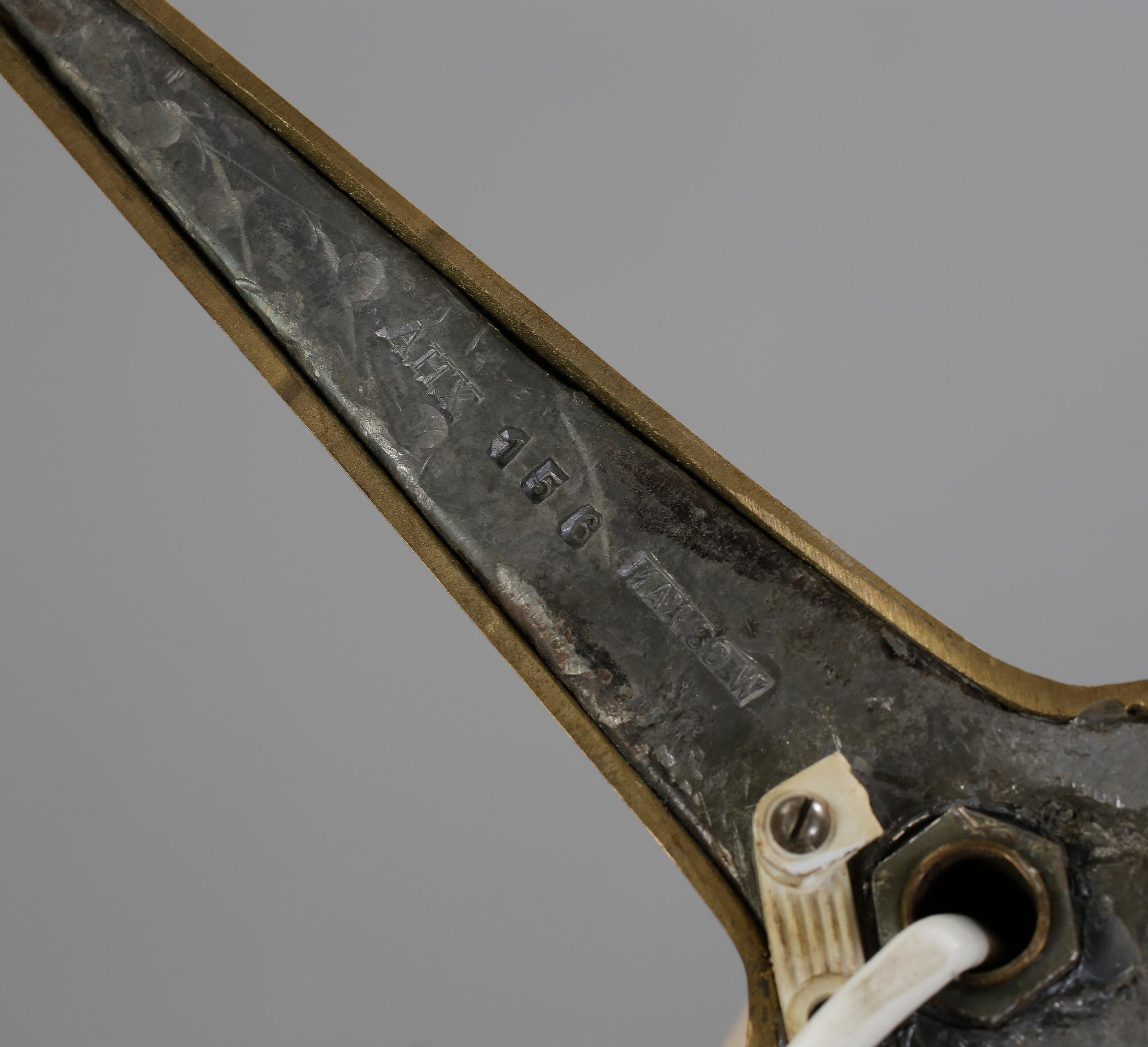 GOLVLAMPOR, ett par, mässing, 1900-talets andra hälft.