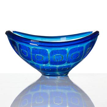 Sven Palmqvist, a ravenna glass bowl, Orrefors, Sweden, 1955, no 876.