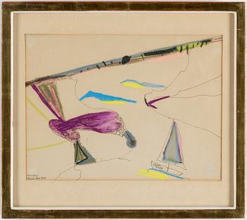 HANS VIKSTEN, mixed media, signed and dated 8/3 67 New York.