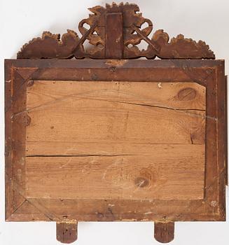 A pair of Swedish Empire two-light girandole mirrors, first half of the 19th century.