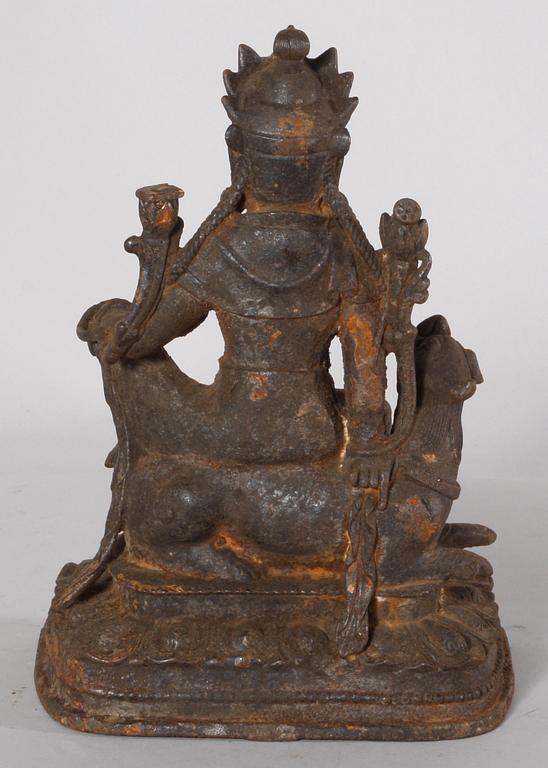 Buddafigur, järn. Orientalisk.