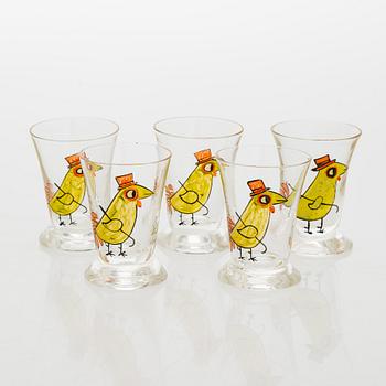 Tapio Wirkkala, A liquor bottle with ten shot glasses, Iittala 1948.