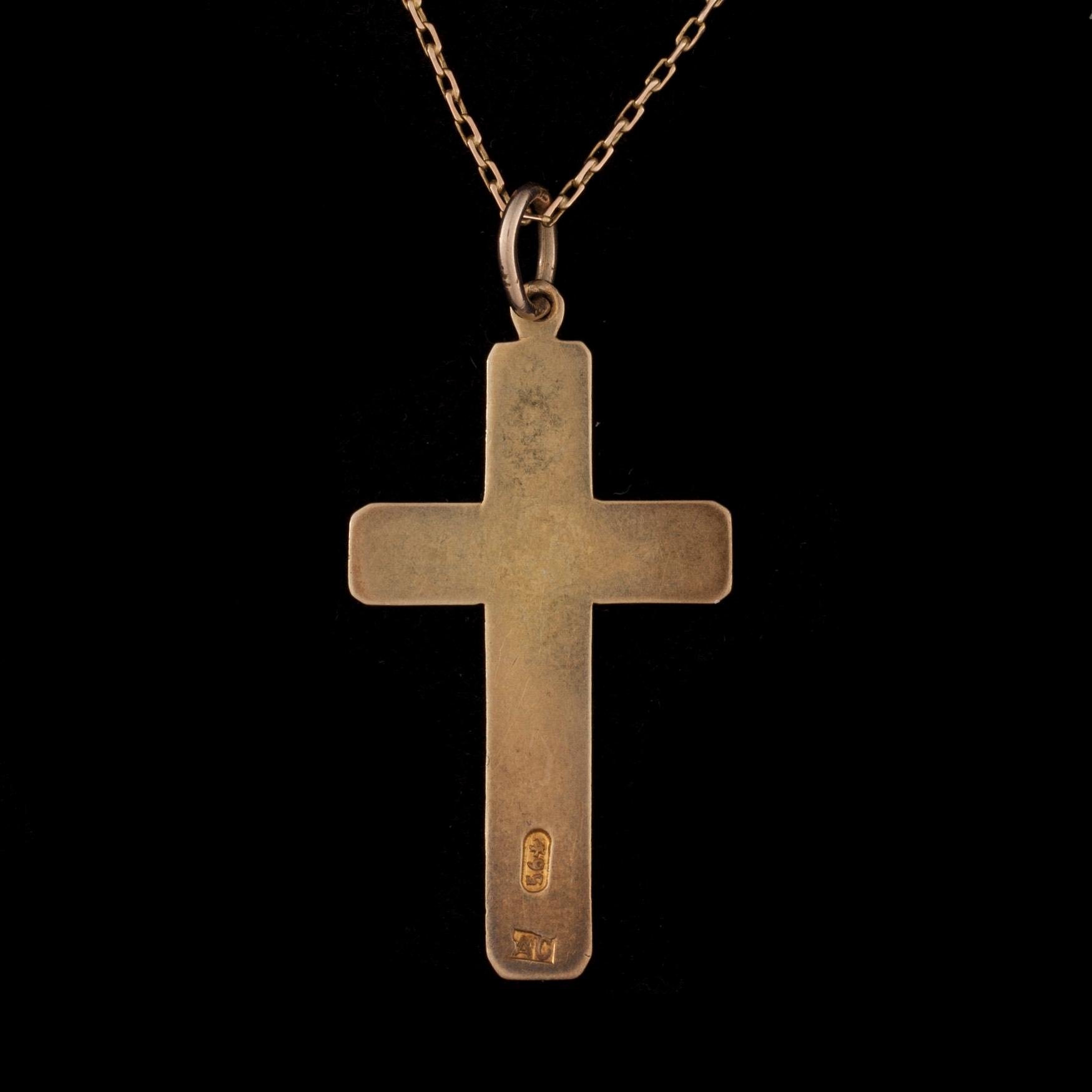 KORS, guld 56 (14K). 1800-talets slut, S:t Petersburg. Vikt ca 4,3 g.