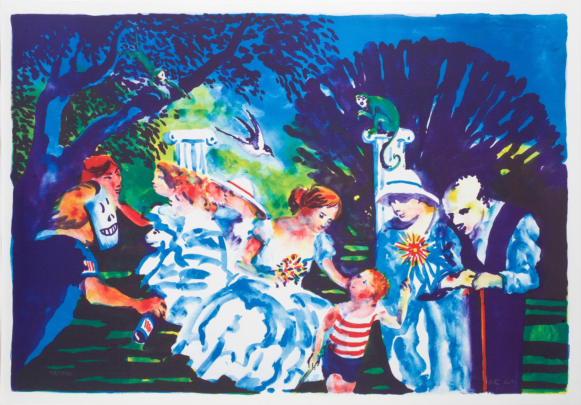 PETER DAHL, färglitografi, signerad och numrerad 48/1500.