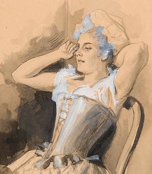 Albert Edelfelt, Dam i Korsett.