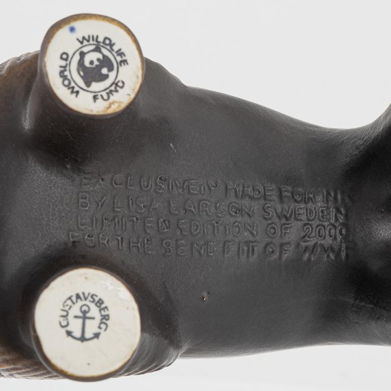 Lisa Larson, "Visent", figurin, stengods, Gustavsberg.