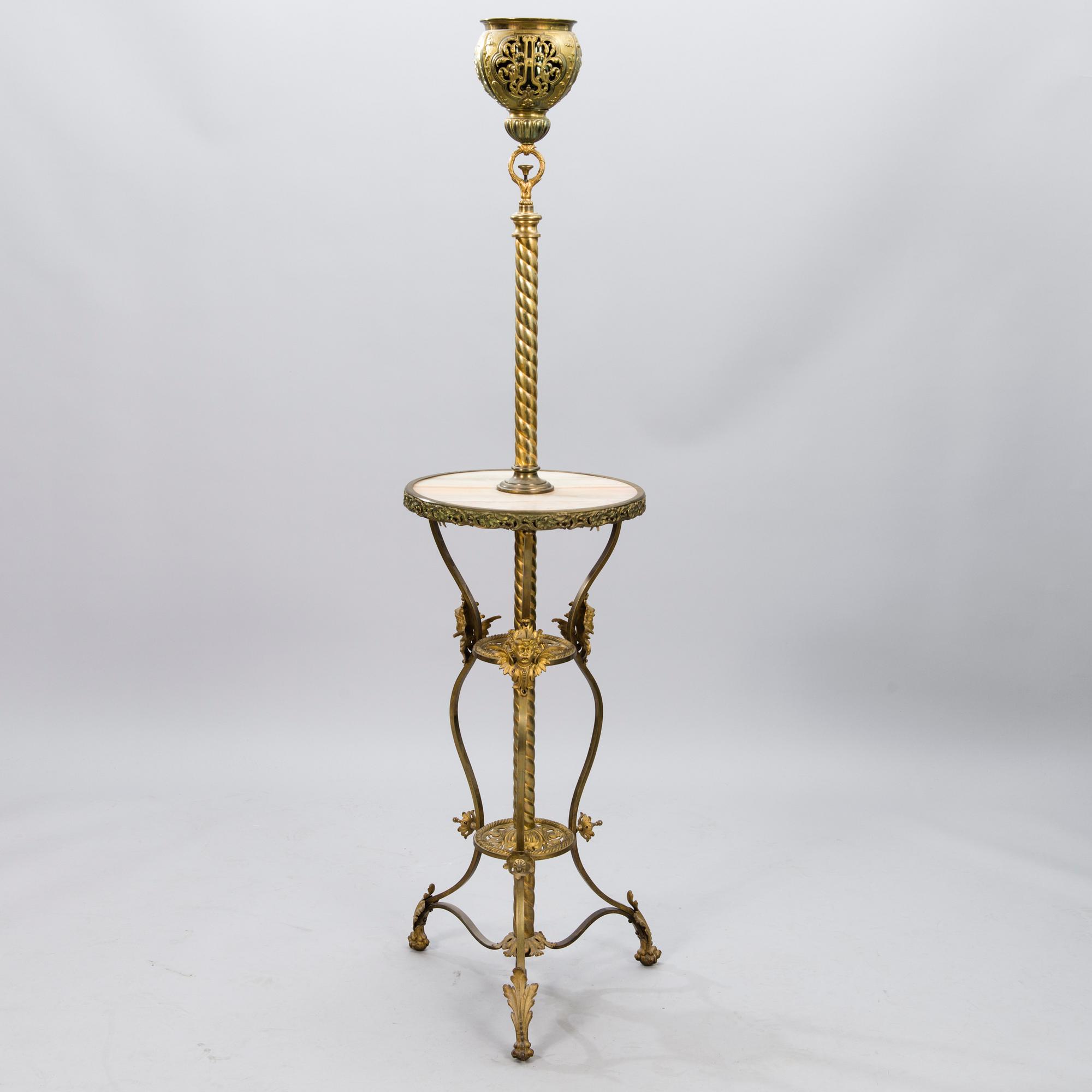 A late 19th century floor lamp.