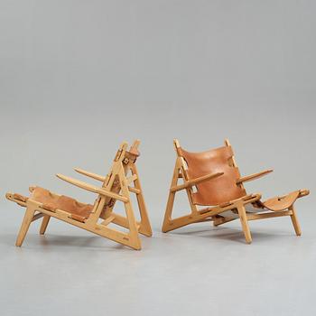 Børge Mogensen, a pair of "Hunting chairs" produced by Karl Andersson & Söner, Sweden 1950's.