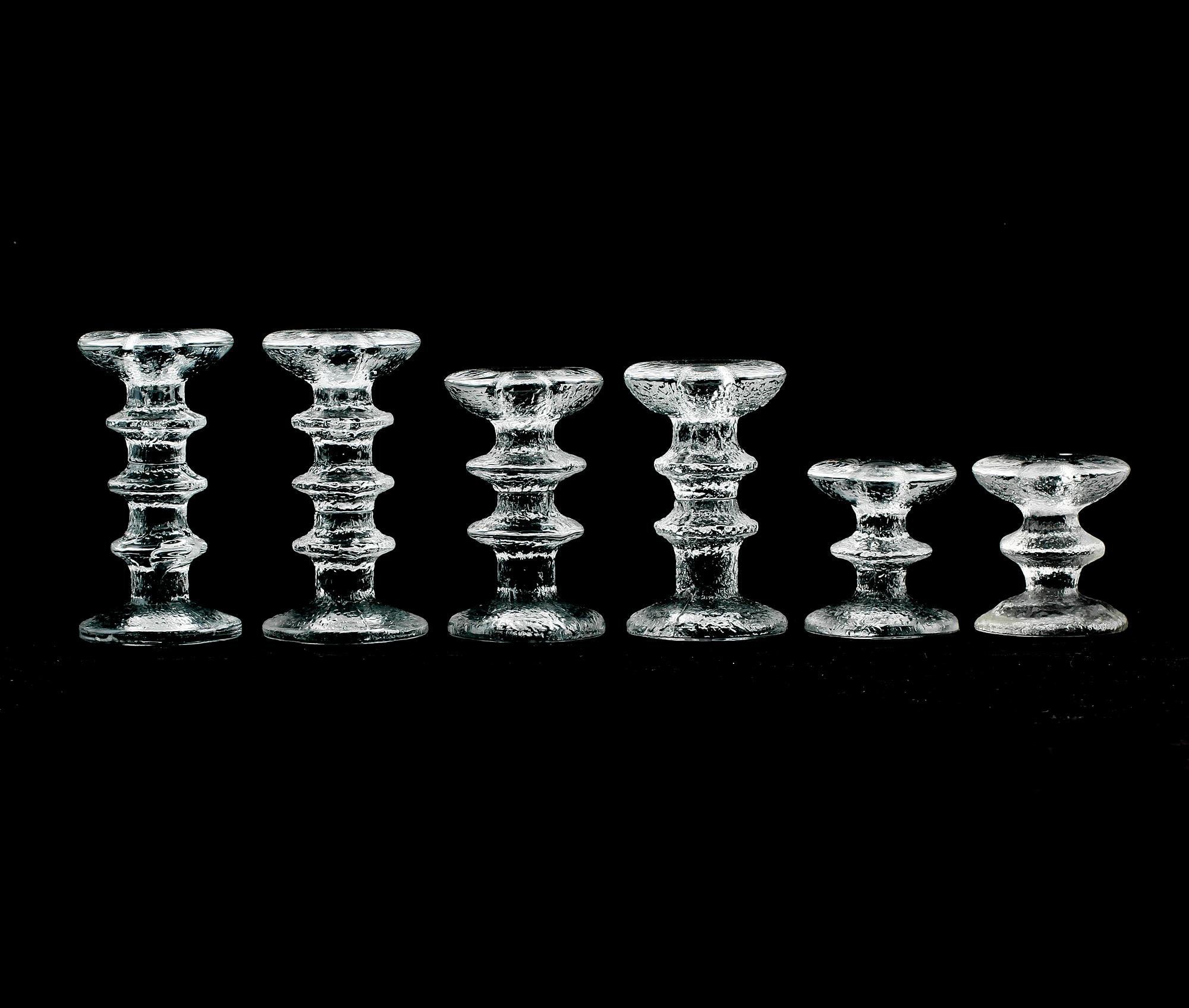 LJUSSTAKAR, 11 st, "Festivo", Timo Sarpaneva, Iittala.
