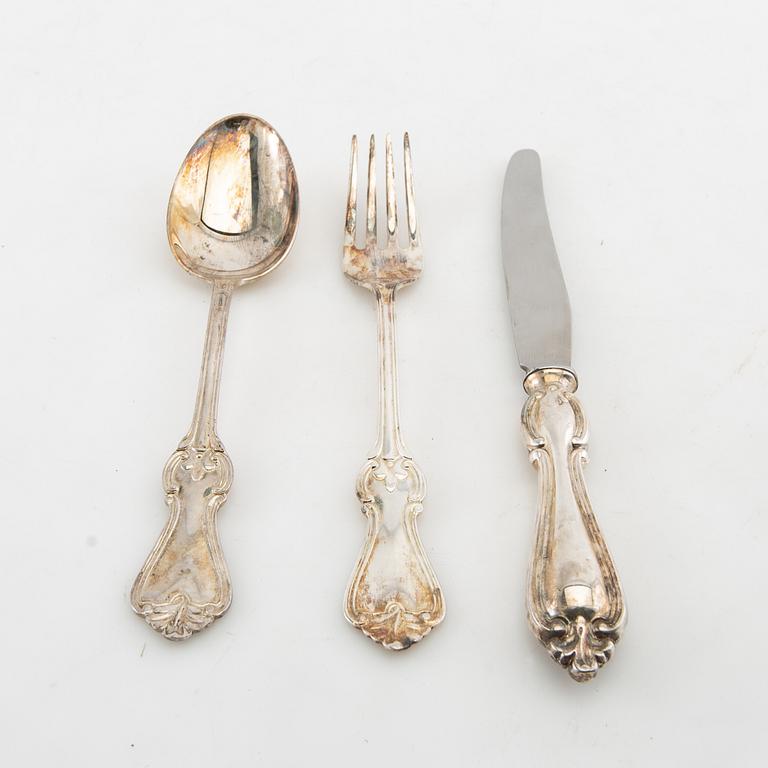 Cutlery 36 pcs "Olga" GAB/Gense silverplate, second half of the 20th century.