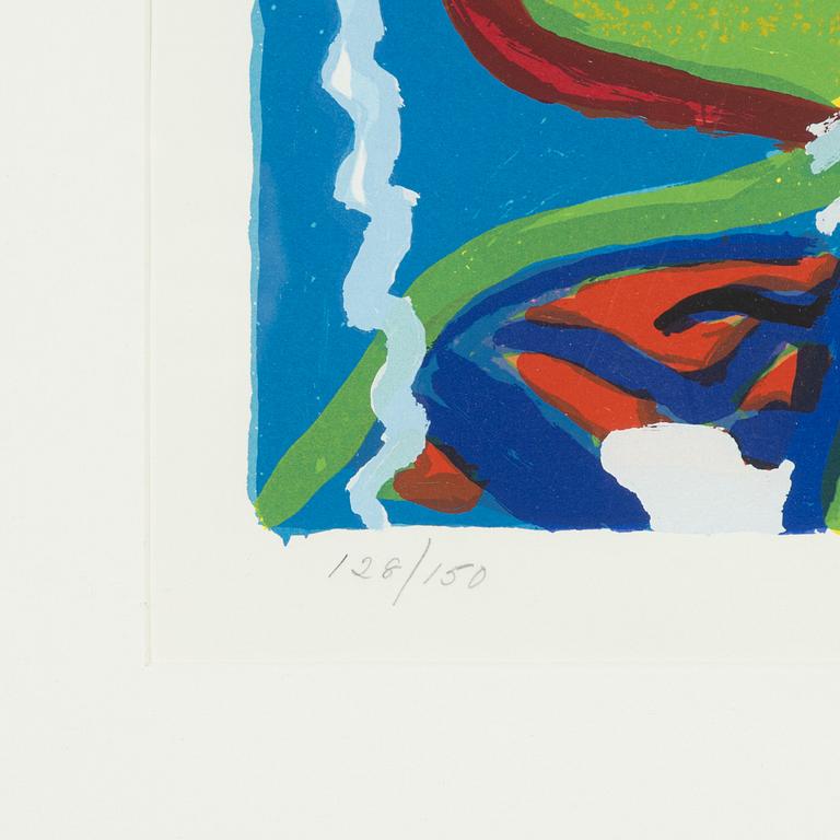 Herbert Gentry, silkscreen in colours, signed 128/150.