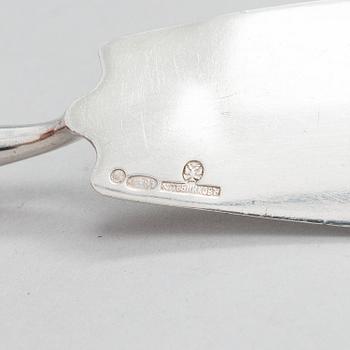 Four pieces of Russian silver cutlery.