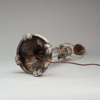 A Georg Jensen silver table lamp, Copenhagen 1919-21, 830/1000 silver.