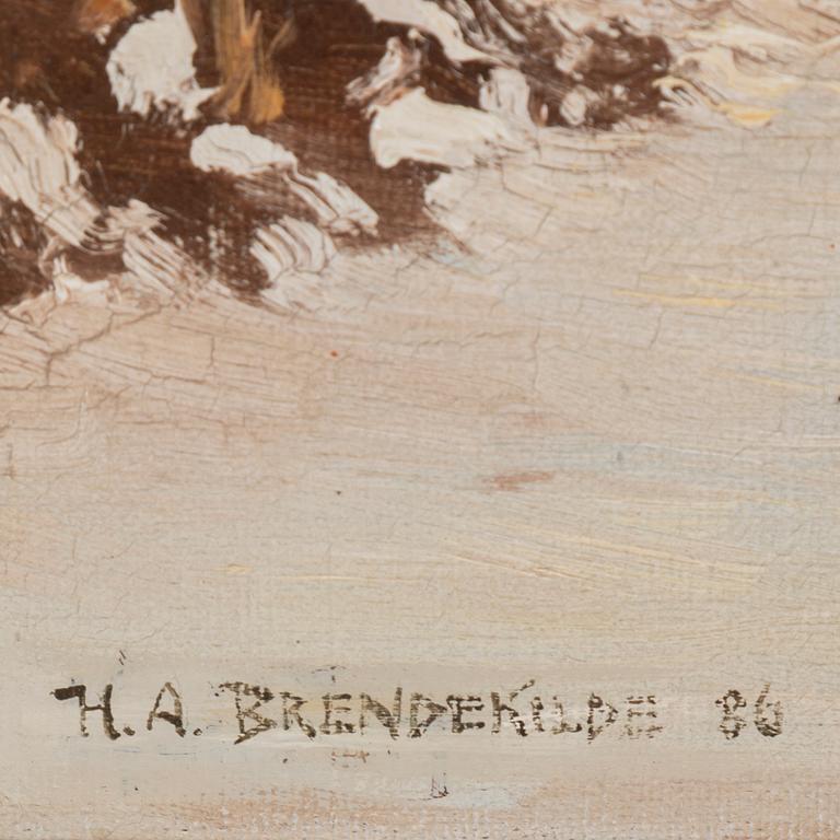 H.A. BRENDEKILDE, oil on canvas, signed and dated -86.