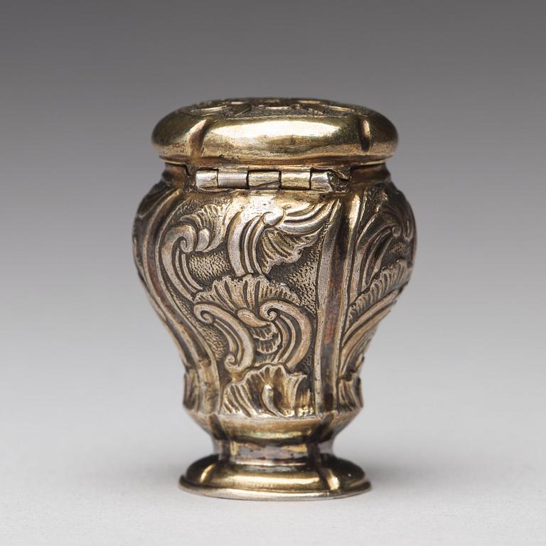A Swedish 18th century silver-gilt snuff-box, mark of Ferdinand Sehl, Stockholm 1771.