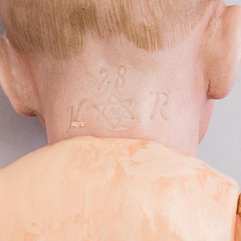 A bisque head character baby doll nr 100 by Kämmer & Reinhardt, Germany, 1910-tal.