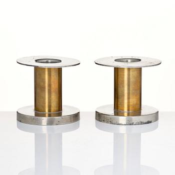 Nils Fougstedt, a rare pair of candlesticks model A 1277, Firma Svenskt Tenn, Stockholm, 1935.