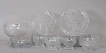 GLAS- och MATSERVIS, 66 delar. Glas. Iittala.