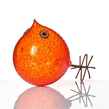 Alessandro Pianon, a 'Pulcino' glass bird, Vistosi, Murano, Italy 1960s.