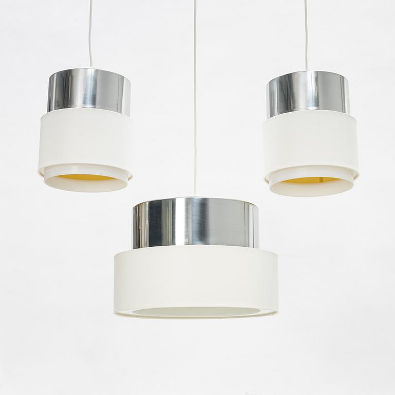 A set of three 'Cylindus' ceiling lights, Luxus, Vittsjö, 1970's.