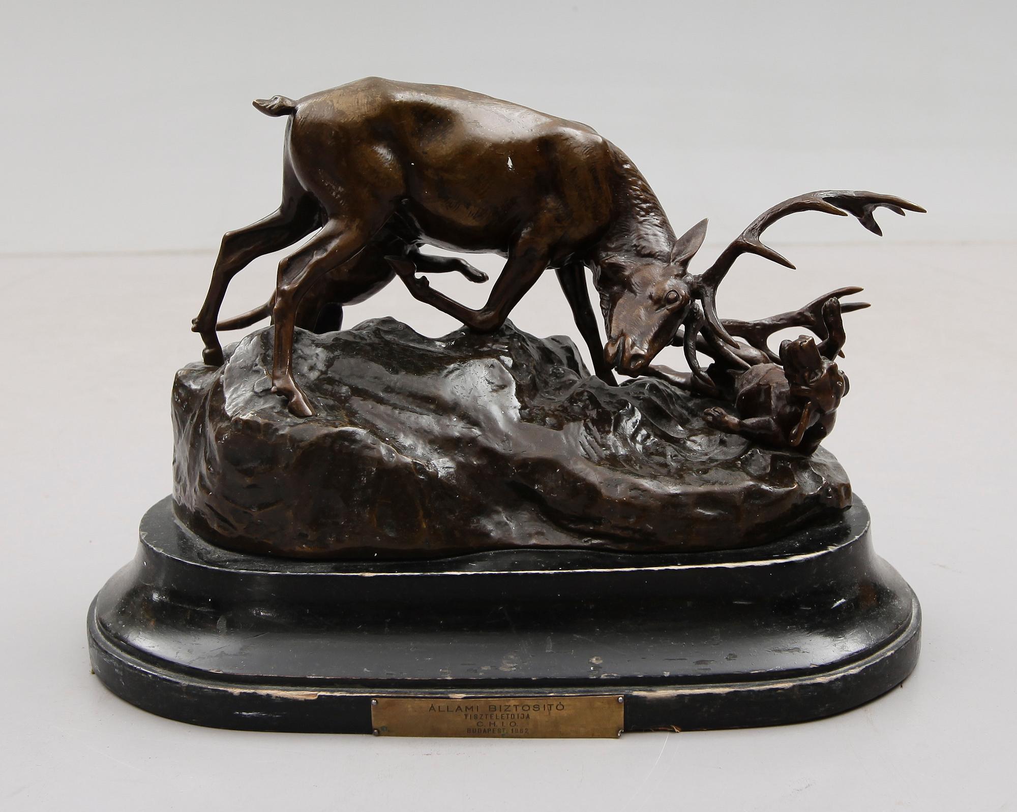 GYULA MAUGSCH, skulptur, brons, signerad och daterad 1928.