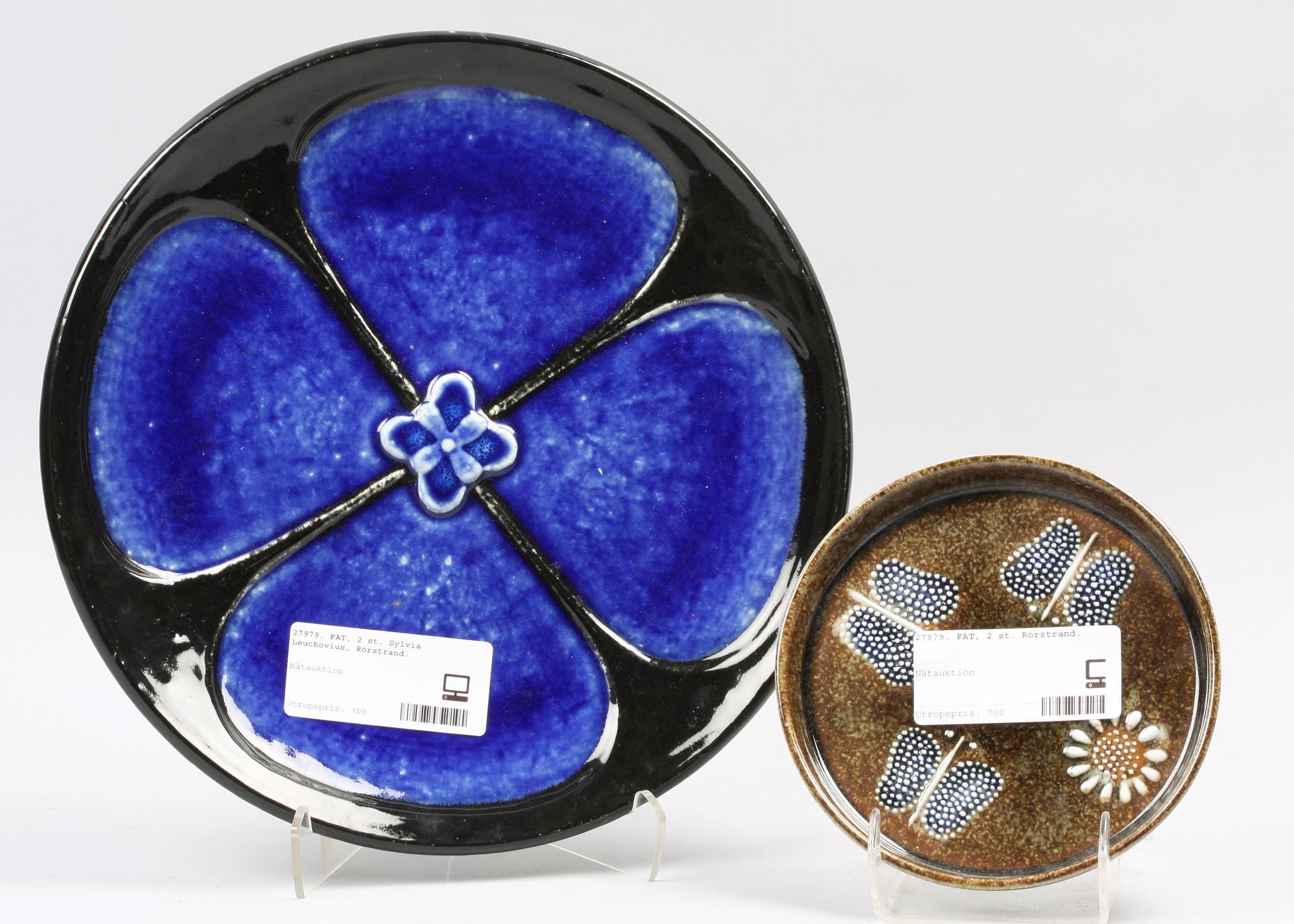 FAT, 2 st. Sylvia Leuchovius, Rörstrand.