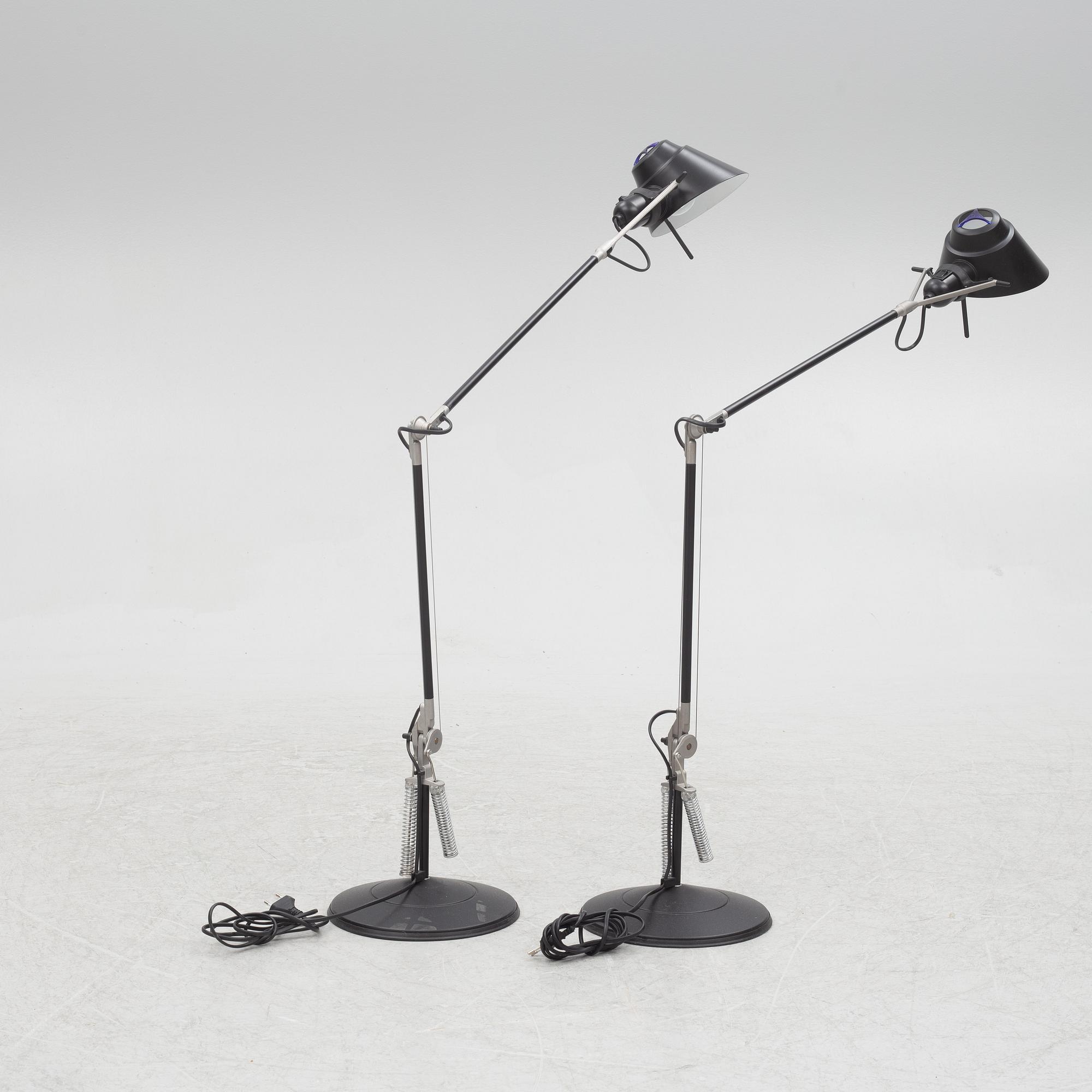 Walter Monici, a pair of 'Tangram' table lamps, Lumina, Italy.