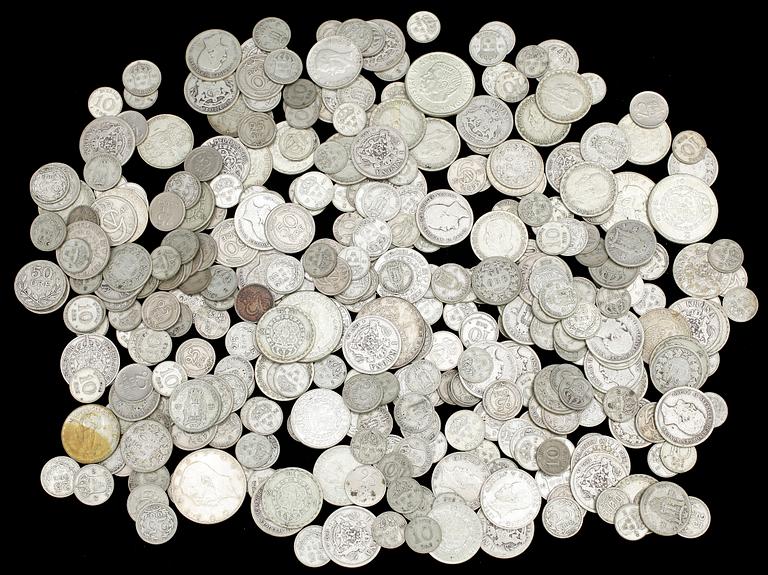PARTI SILVERMYNT, Sverige, 1870-tal till 1967. Tot ca 1200 gram.