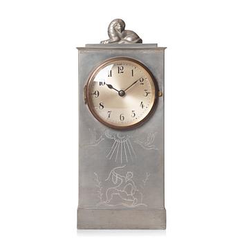 120. Nils Fougstedt, a pewter table clock, Svenskt Tenn, Sweden 1925.