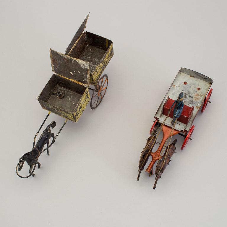 Two horse carriges one by Whitanco England, 19/20th century.