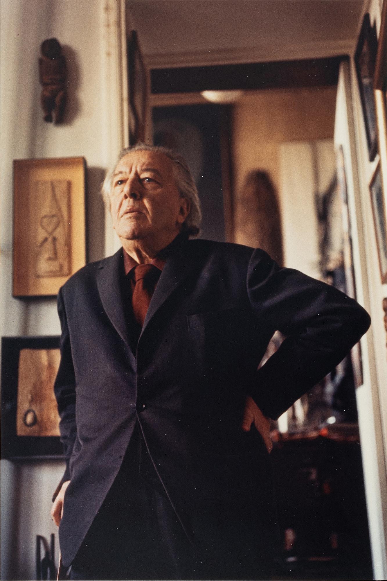Gisèle Freund, photograph of André Breton signed and stamped.