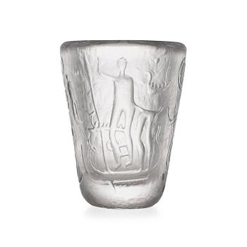 411. A Vicke Lindstrand glass vase, Kosta.