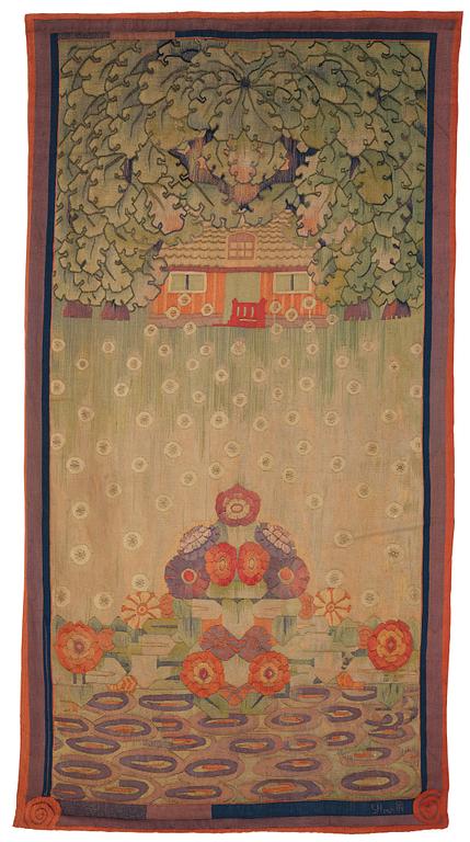 Sigrid Hjertén, a tapestry, tapestry weave, approximately 245 x 125 cm, signed AA SH 1907 HV.