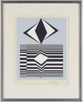 VICTOR VASARELY, färgserigrafier 7 stycken. Signerade och numrerade 104/250.
