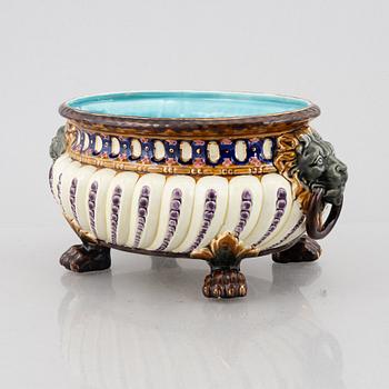 A majolica jardinière, Rörstrand, circa 1900.