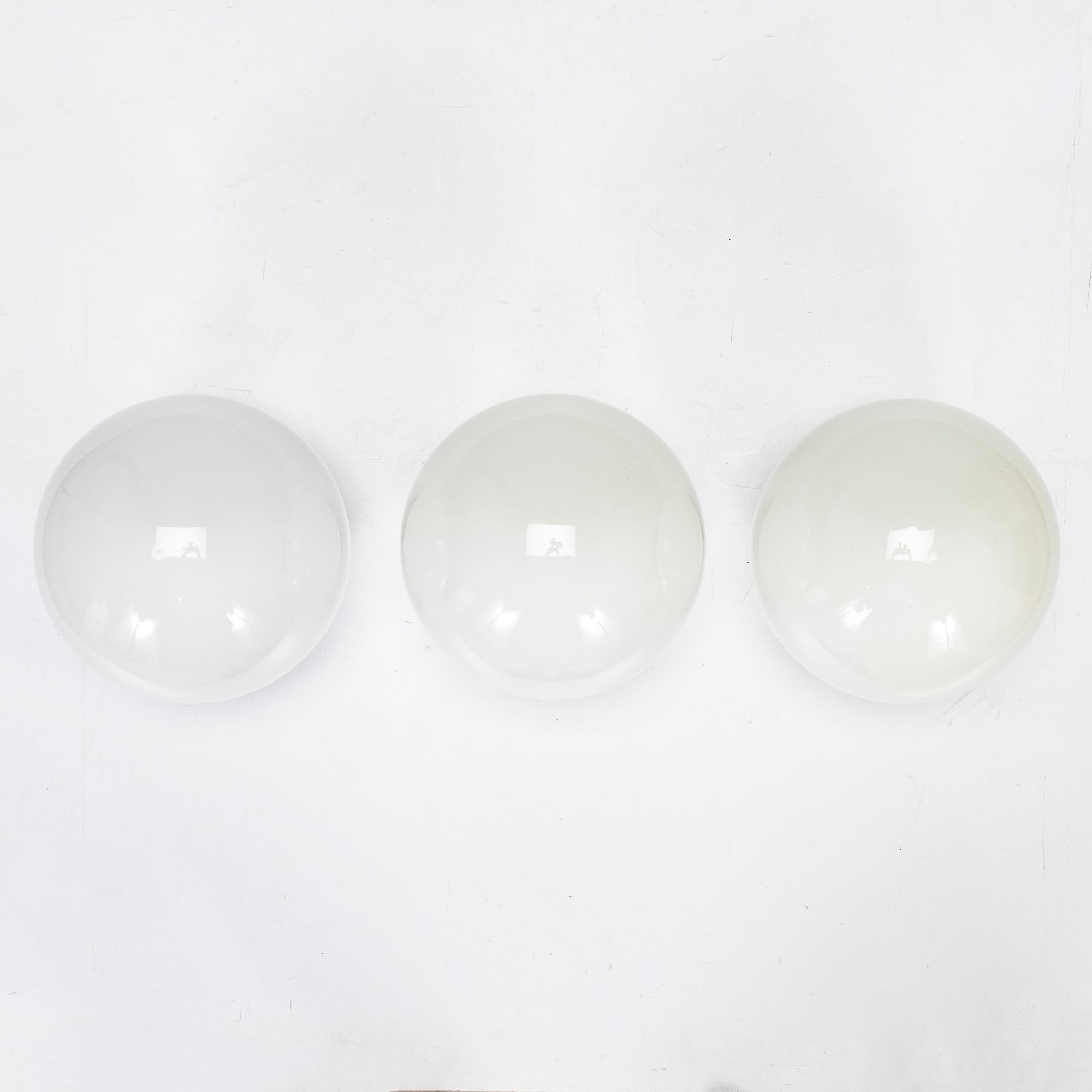 Gunilla Jung, taklampor, 3 st, modell 1011, Stockmann Orno 1930-tal.