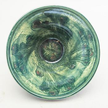 Josef Ekberg, vase and a bowl, signed, Gustavsberg, Sweden 1920's.