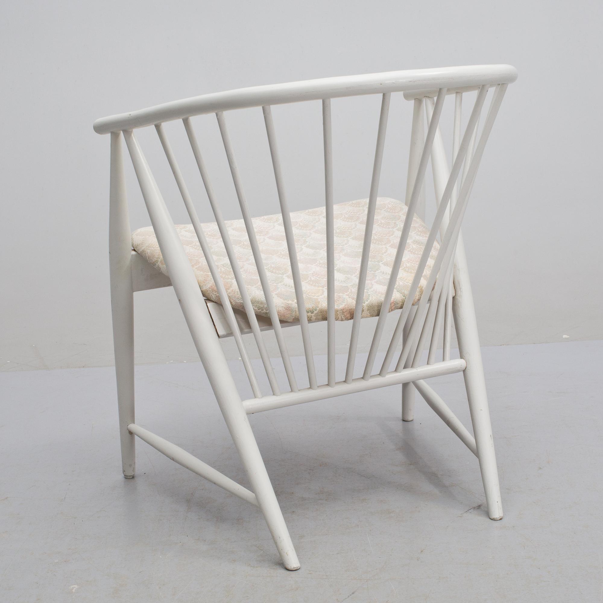 KARMSTOL, "Solfjädern", Sonna Rosén, Nässjö Stolfabrik, formgiven 1948.